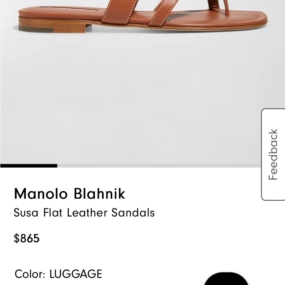 Manolo Blahnik Tan Leather Susa Sandals